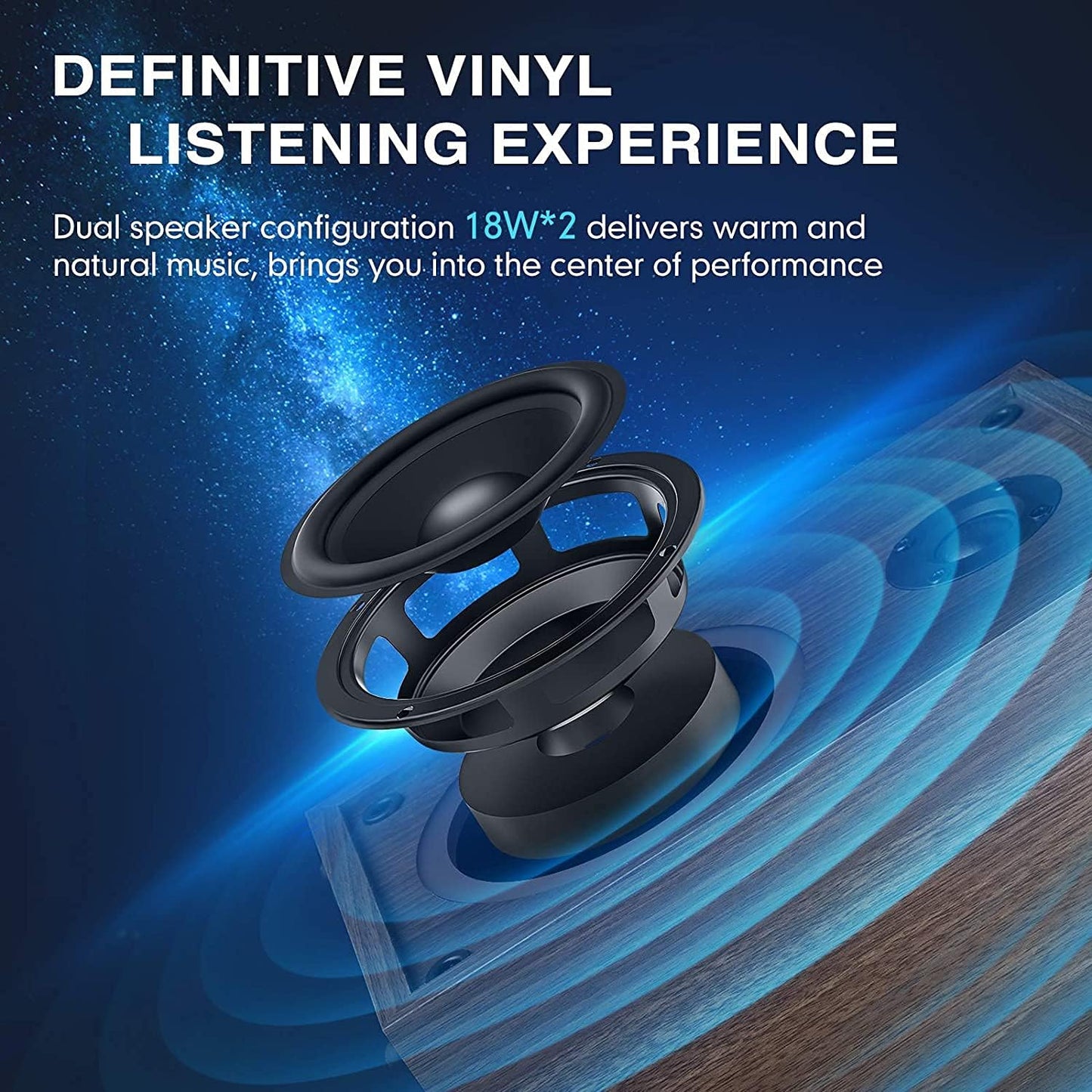 1 By One, Juego De Tocadiscos Bluetooth Con Altavoces Hi-fi
