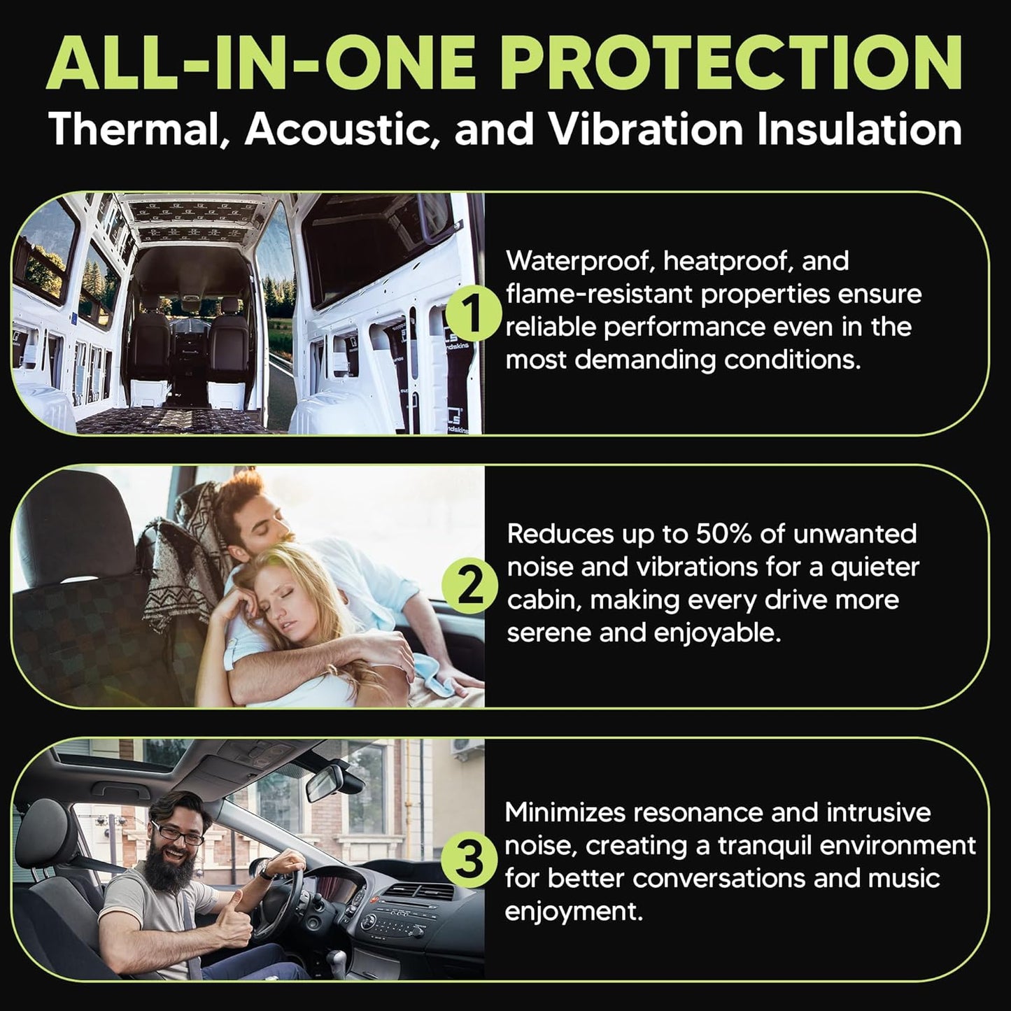 Lamina insonorizante SoundSkins, 11 SQ-FT, amortiguación de Sonido.