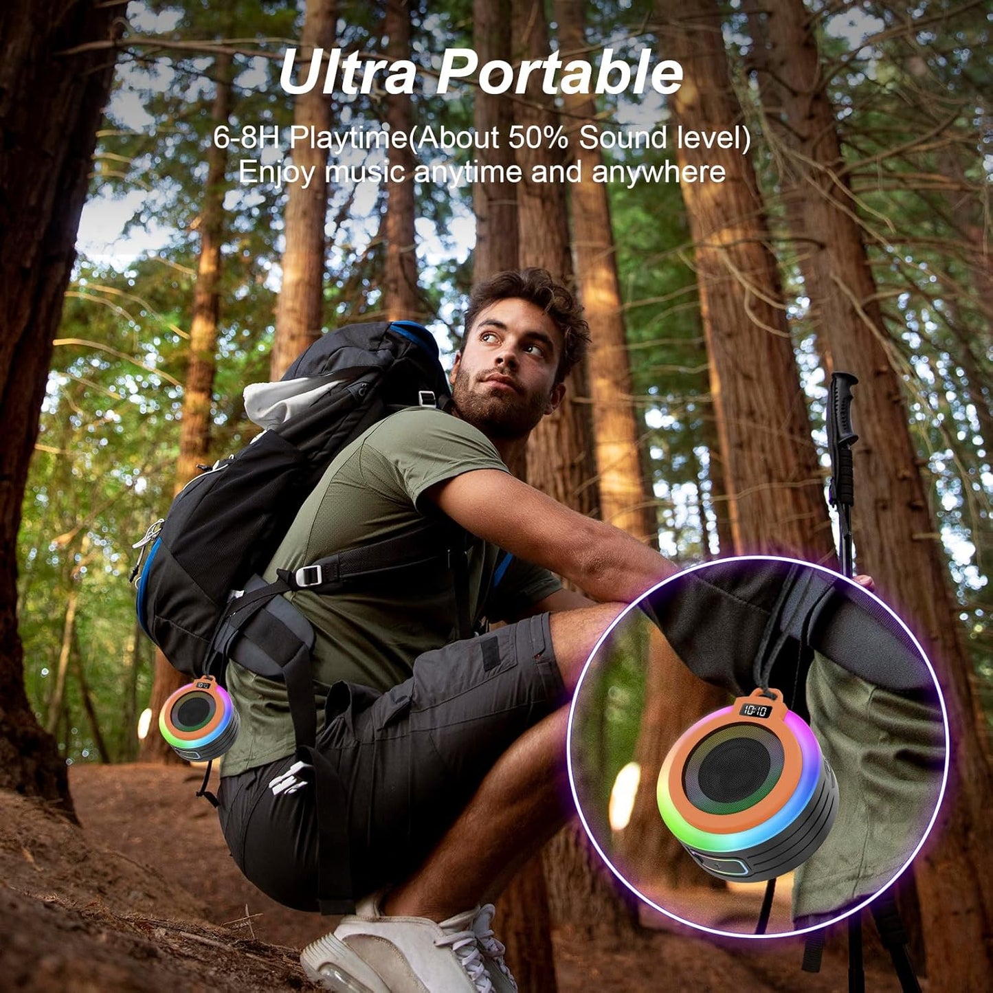 Altavoz de ducha Bluetooth Conyat M22, waterproof IPX7.(DETALLE)