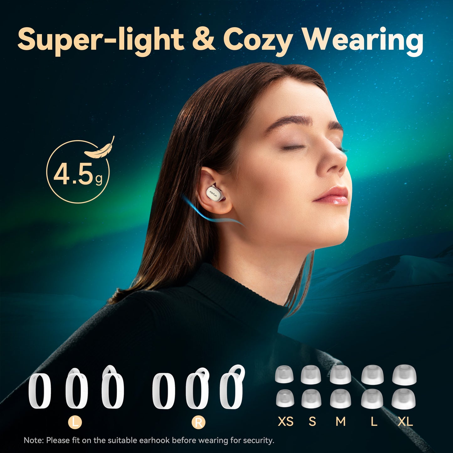 EarFun Free Pro 3 - Blanco plateado.