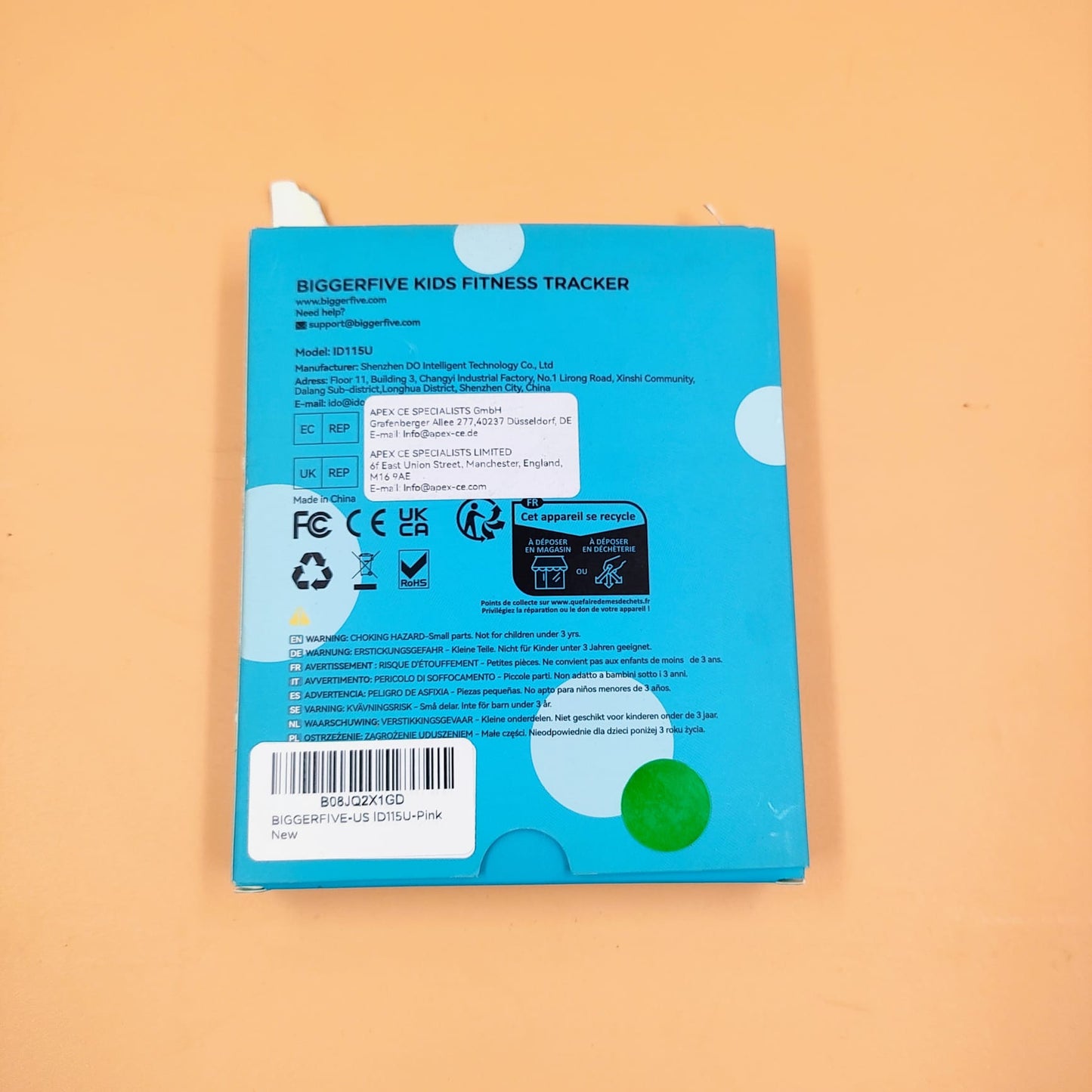 BIGGERFIVE Reloj Fitness Tracker para niños