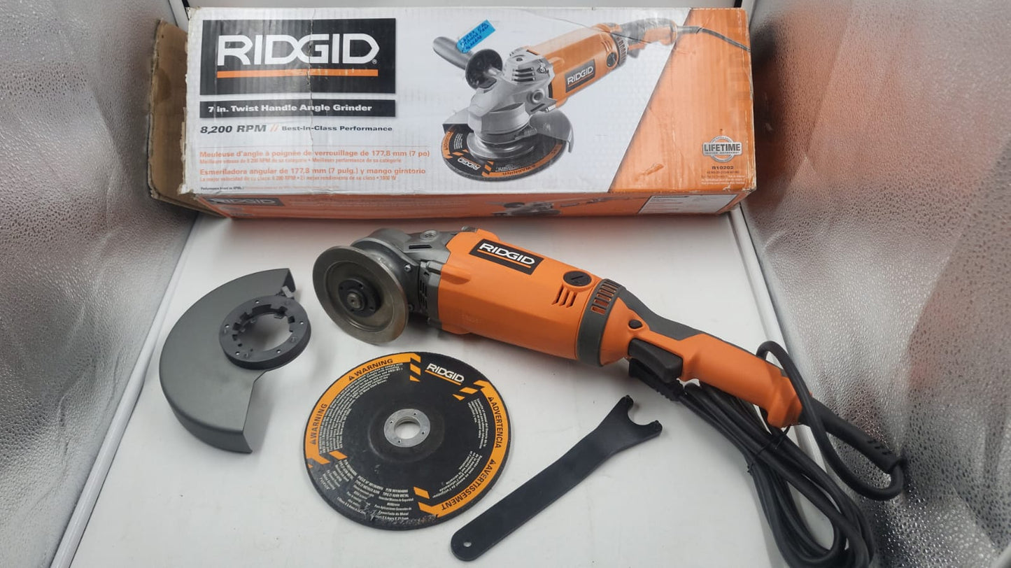 Amoladora angular con cable sin mango. USADO RIDGID