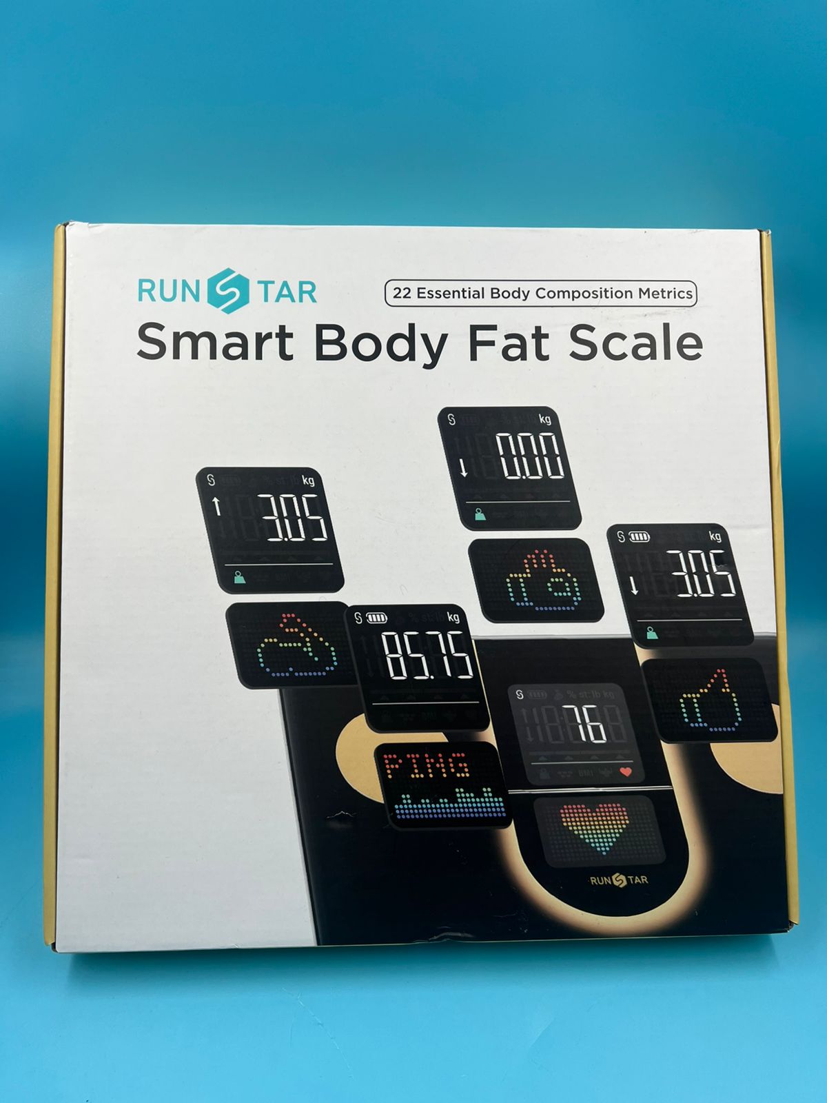 Runstar Báscula inteligente para peso corporal VA 8 en 1