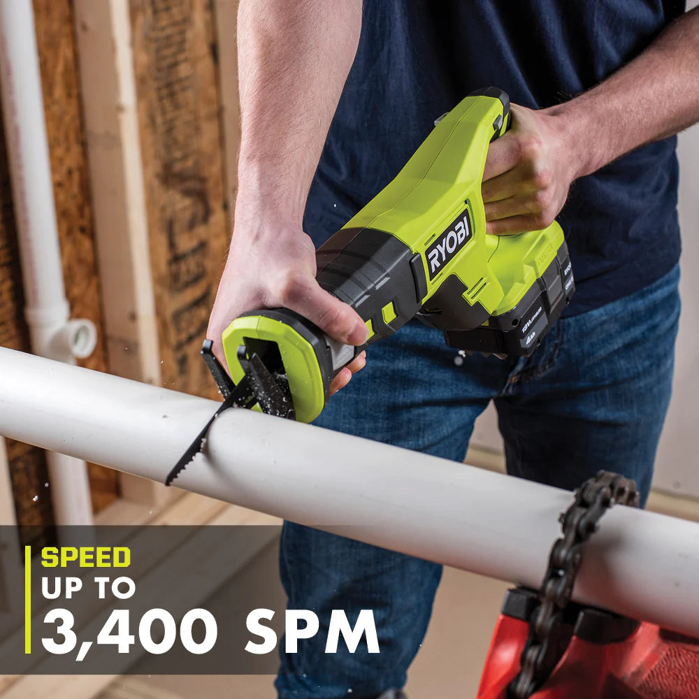 Ryobi One+ Sierra Alternante Inalámbrica De 18 V, PCL515B