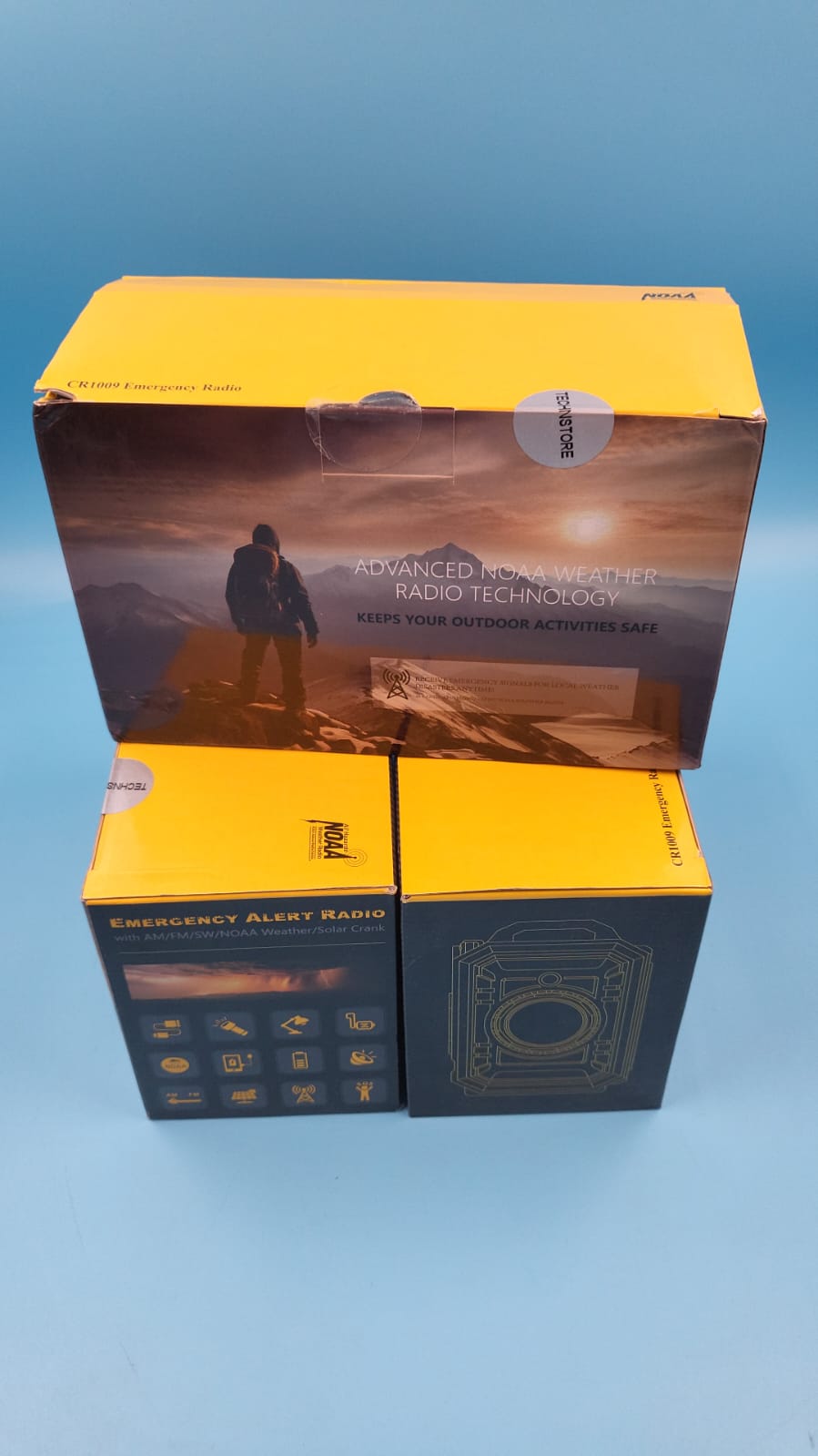 Radio portátil para Exteriores con luz de Flash y lámpara de Lectura.