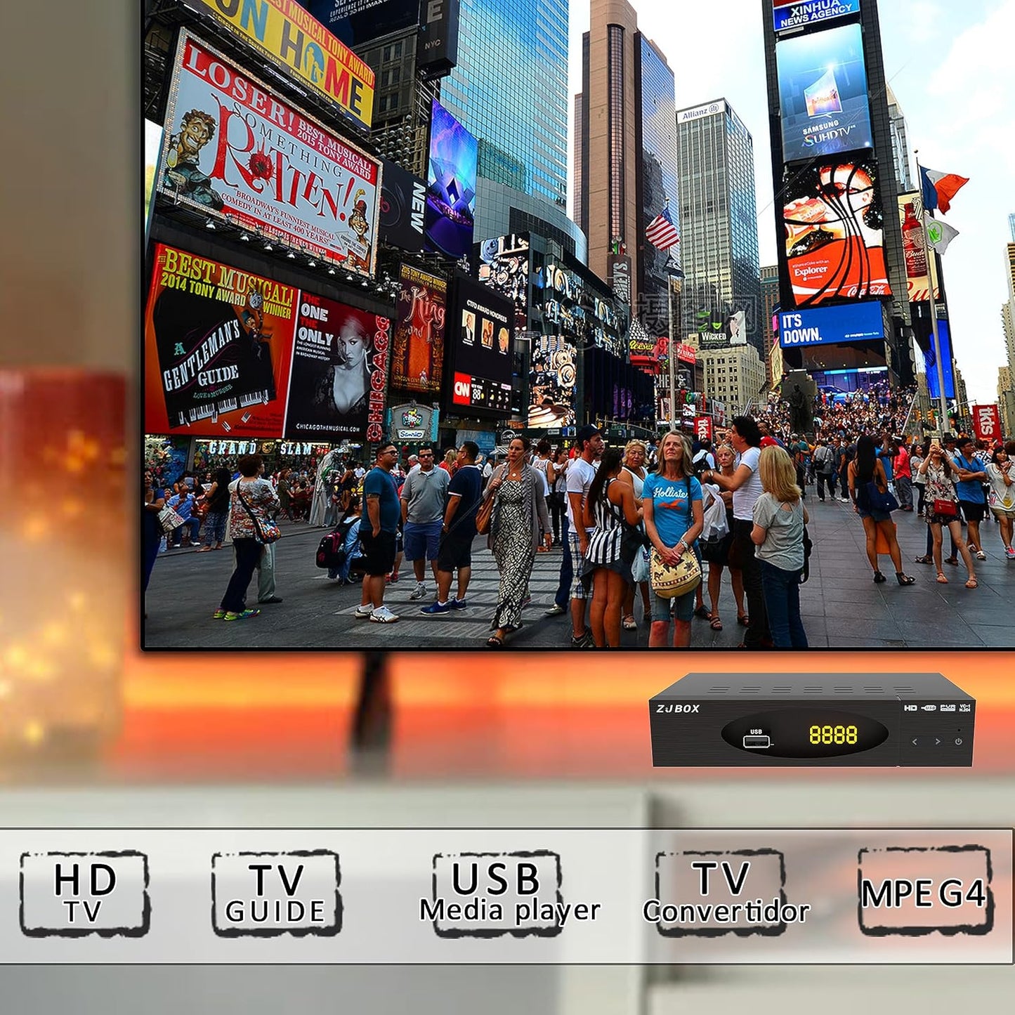 ZJBOX - Caja convertidora digital para TV, 1080P.
