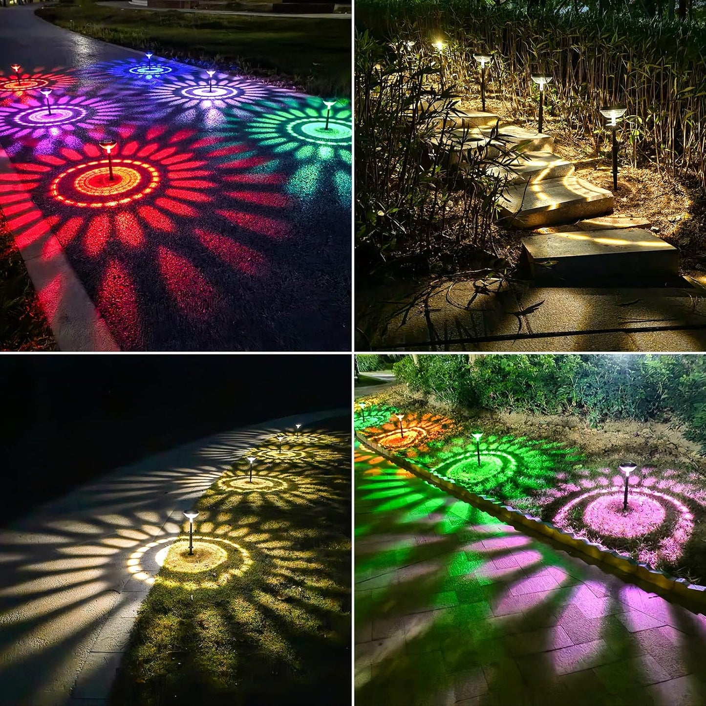 Paquete de 8 luces solares para camino de jardin, (USADAS).