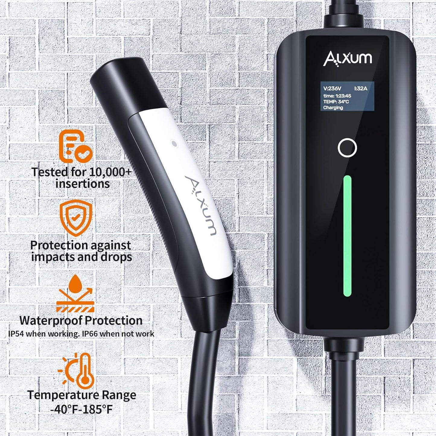 Alxum Cargador Tesla de nivel 2, portátil, enchufe NEMA 14-50.(USADO)
