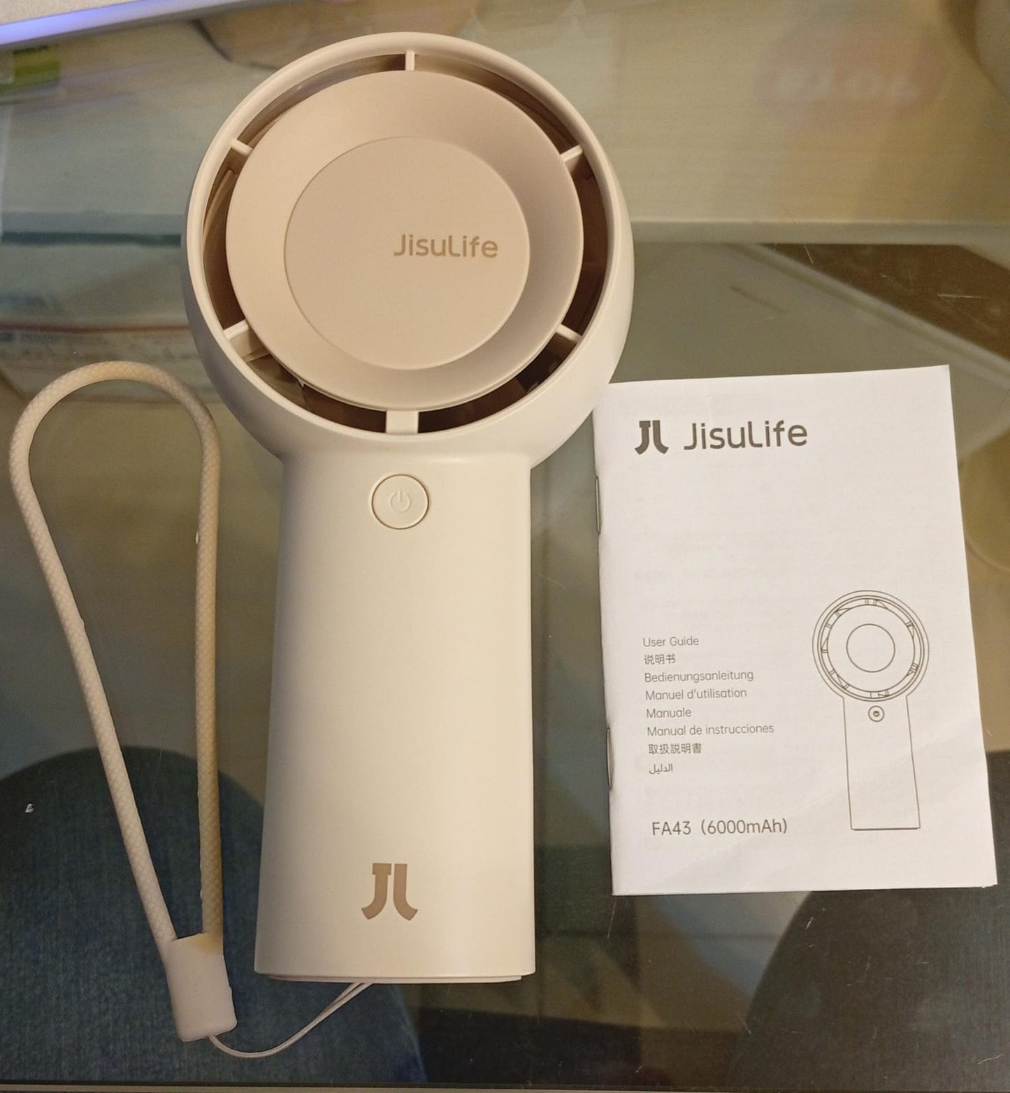 Ventilador turbo portátil de mano, USB recargable, 5 vel.