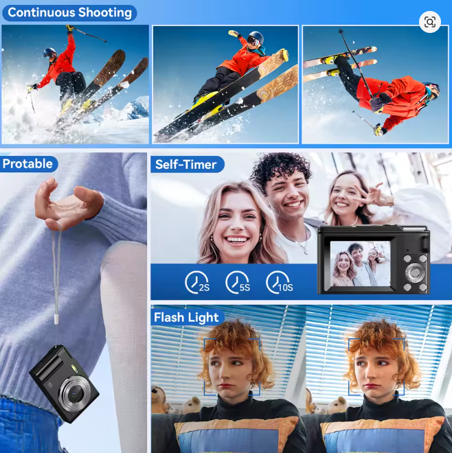 Cámara Digital RIVGOT FHD 1080P mini