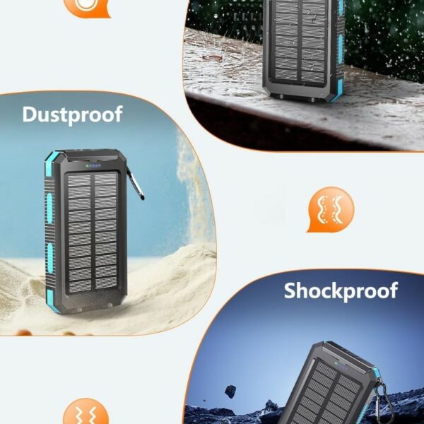 Bateria portatil solar 36800 mAh IP65 (USADO)