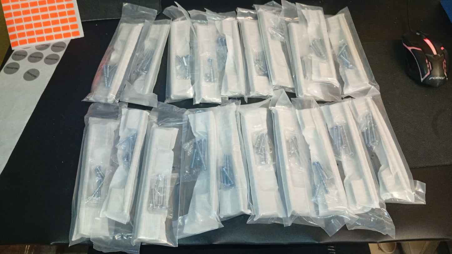 Juego de 20 manijas de gabinete, niquel cepillado, de 5".