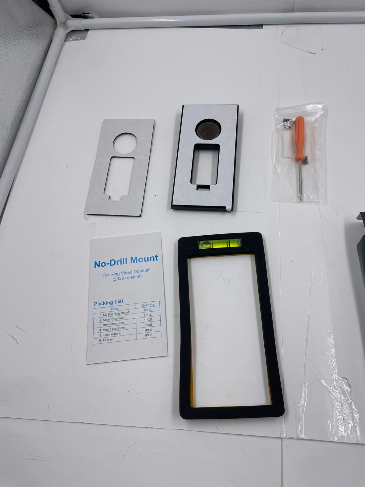 KIMILAR Soporte adhesivo sin taladro para timbre de video RlNG.