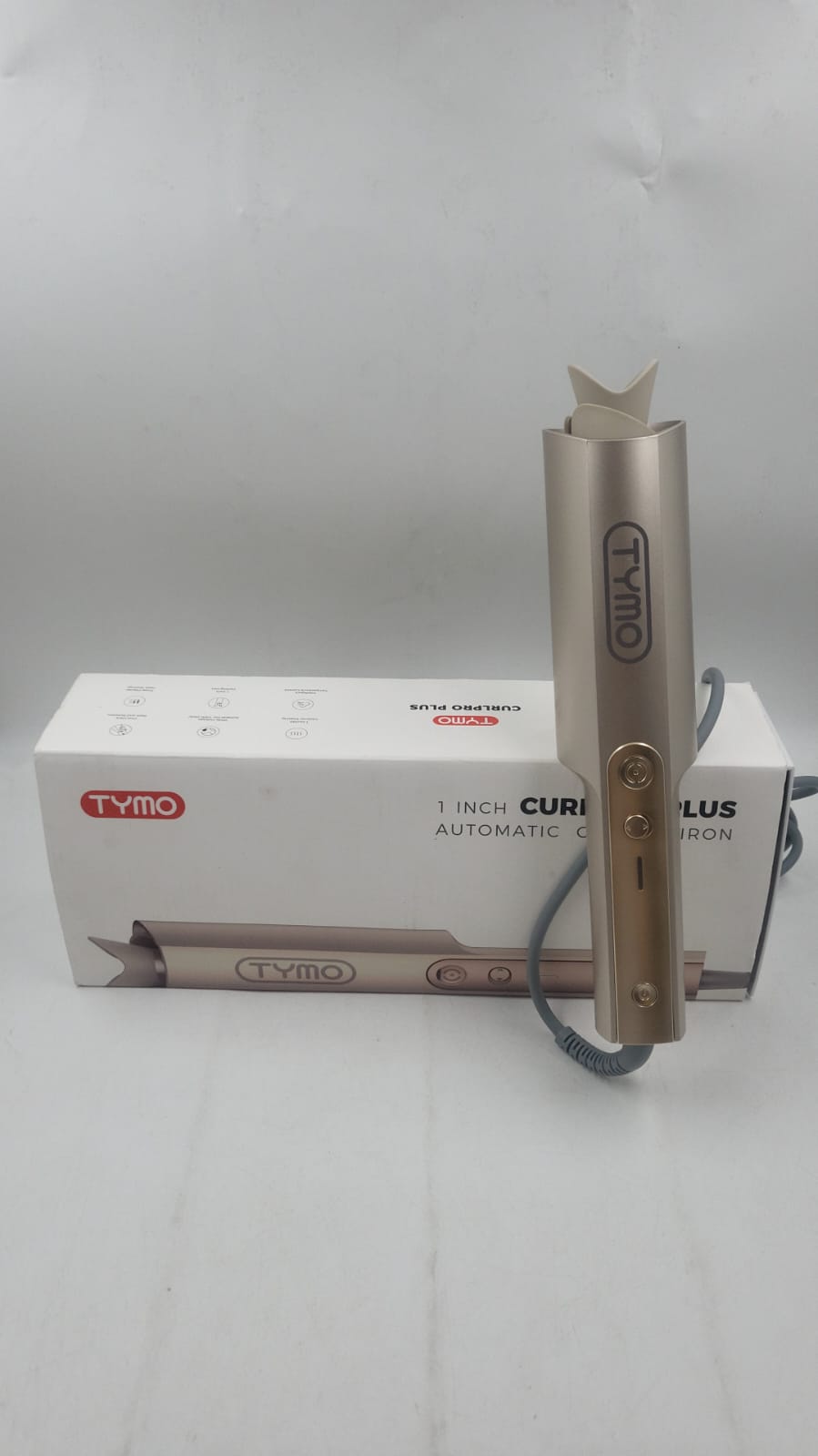 Rizador giratorio automático mejorado, varita rizadora de barril largo TYMO CurlPro Plus