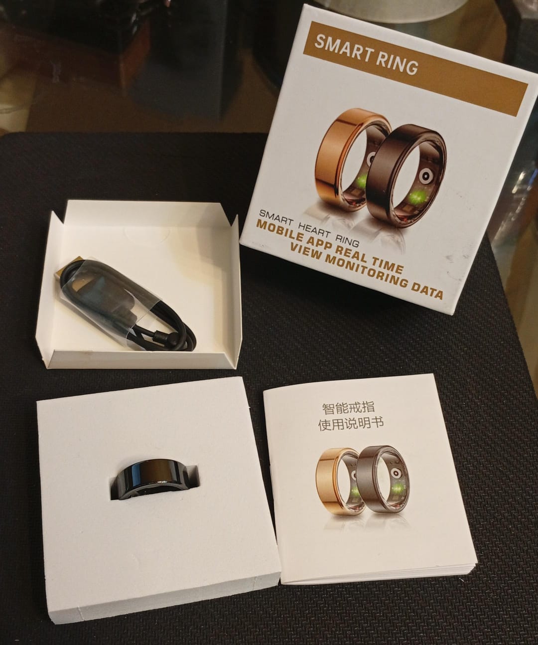 Anillo inteligente, rastreador de fitness impermeable,(DETALLE)