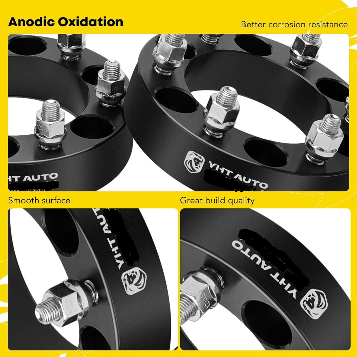 Espaciadores de rueda de 6 x 4.5", 1" ancho, 71.5mm centro.