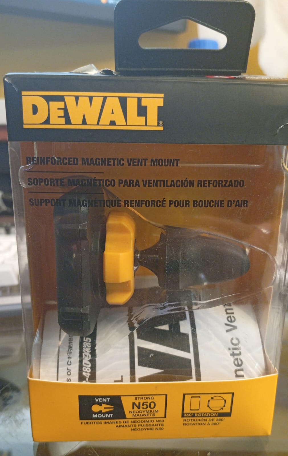Dewalt Soporte magnético para teléfono, para ventilacion.