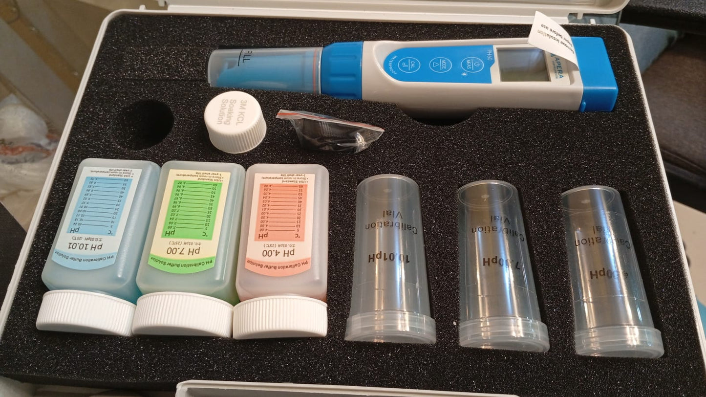 Medidor de pH de bolsillo impermeable Apera, sonda reemplazable.