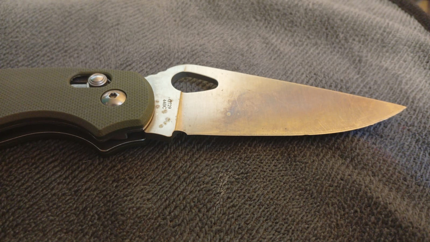 Cuchillo de bolsillo plegable, GANZO, Stainless Steel.(USADO).