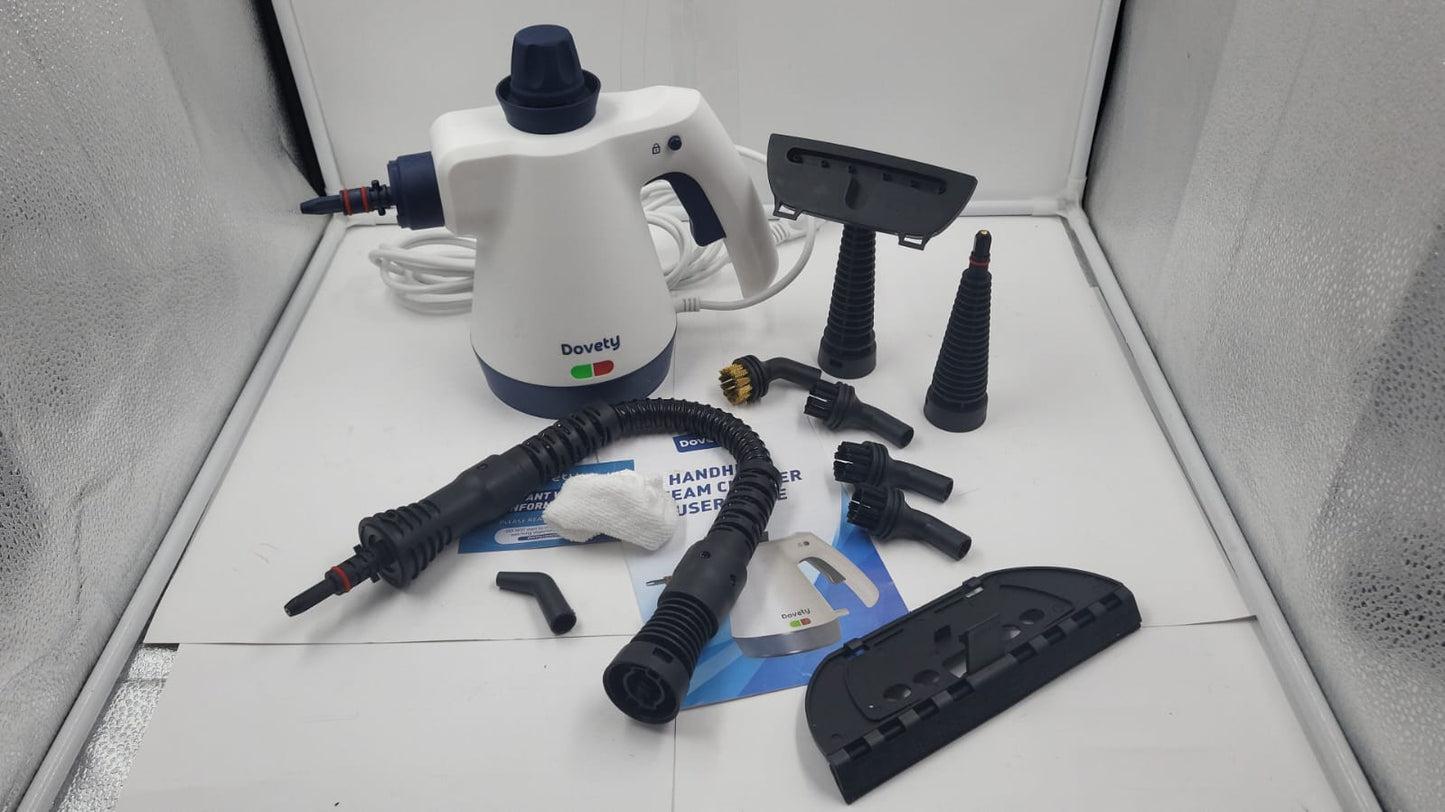 Limpiador a vapor, a presión para el hogar con 12 accesorios y bloqueo de seguridad.