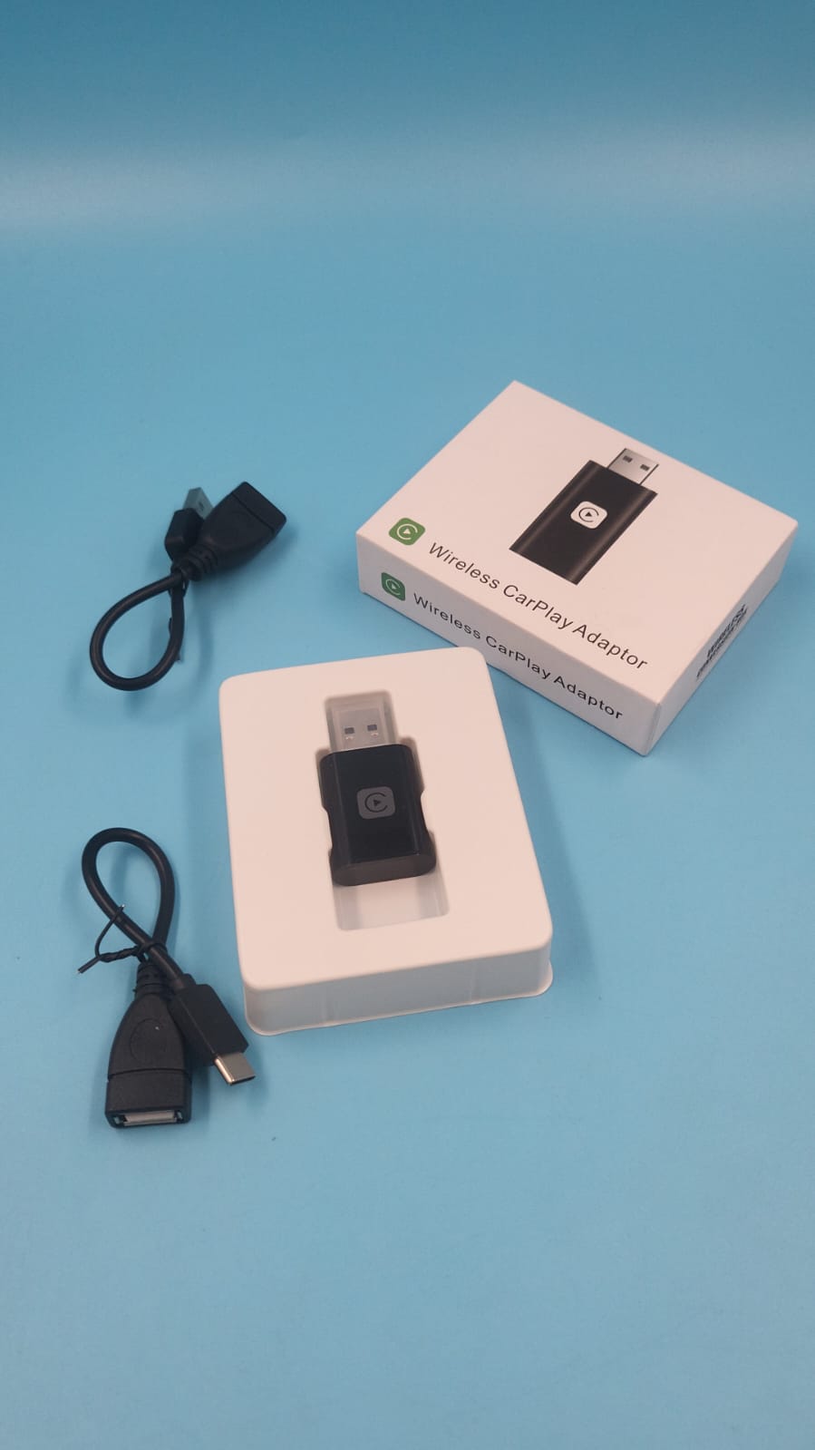 Adaptador inalámbrico CarPlay para Apple, 2025 2 en 1 Compatible con iOS y automóviles.