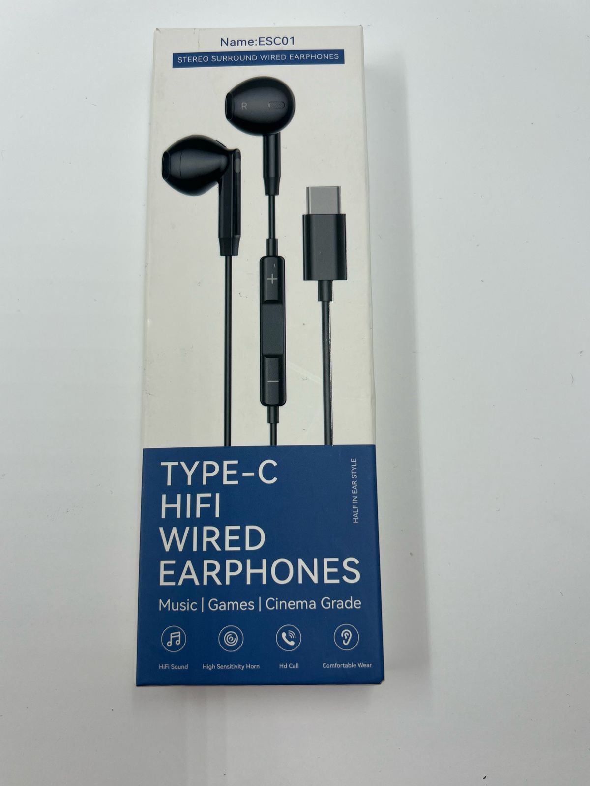 Auriculares tipo C con cable USB C ESC01