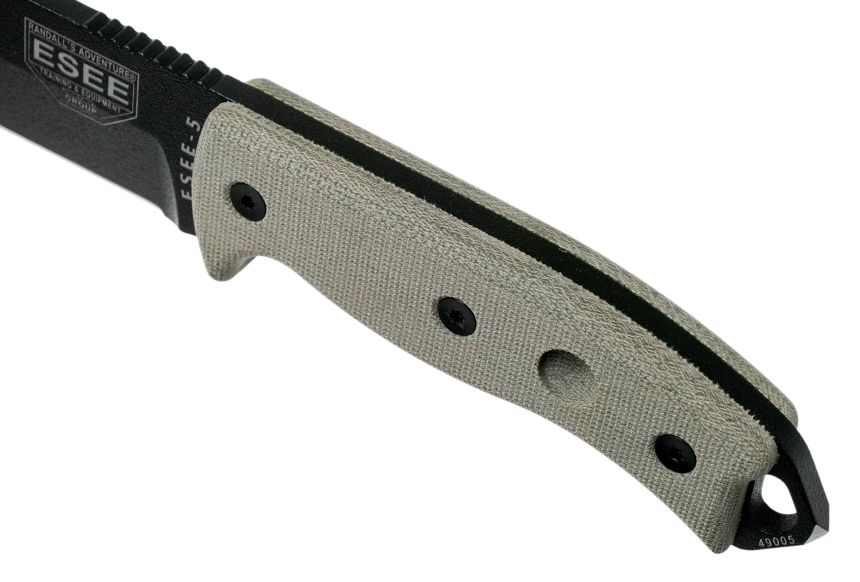 Cuchillo de supervivencia, Mango de Micarta, hoja lisa. ESEE