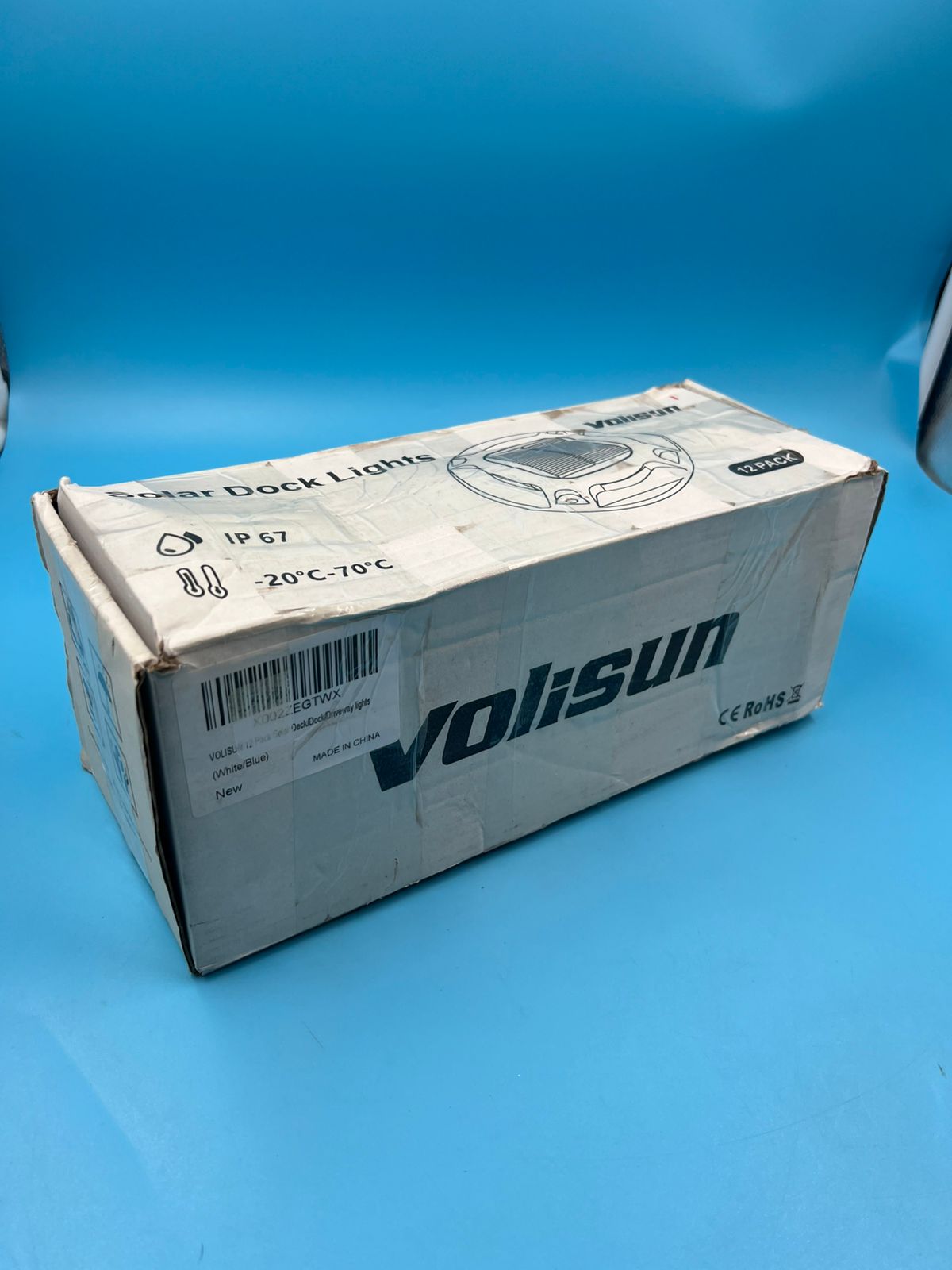 VOLISUN Paquete de 12 luces solares marinas para muelle