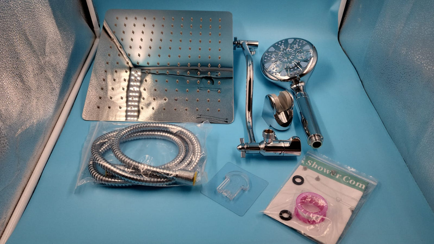 Cobbe combo Cabezal de metal de ducha de lluvia de 12" con rociador de mano