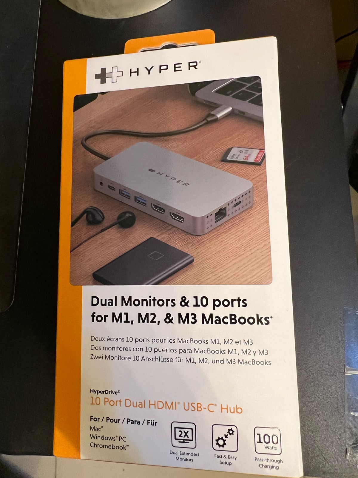 Concentrador USB C Hyper Drive M1 M2 para MacBook