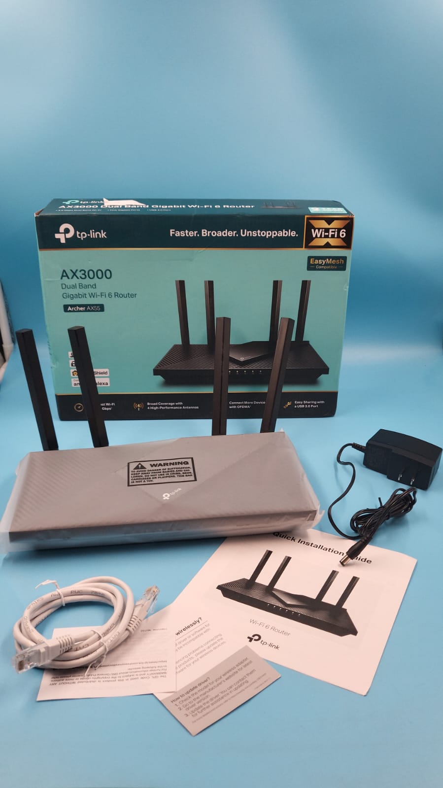 TP-Link AX3000 Wi-Fi 6 Router Archer AX55 de Doble Banda .