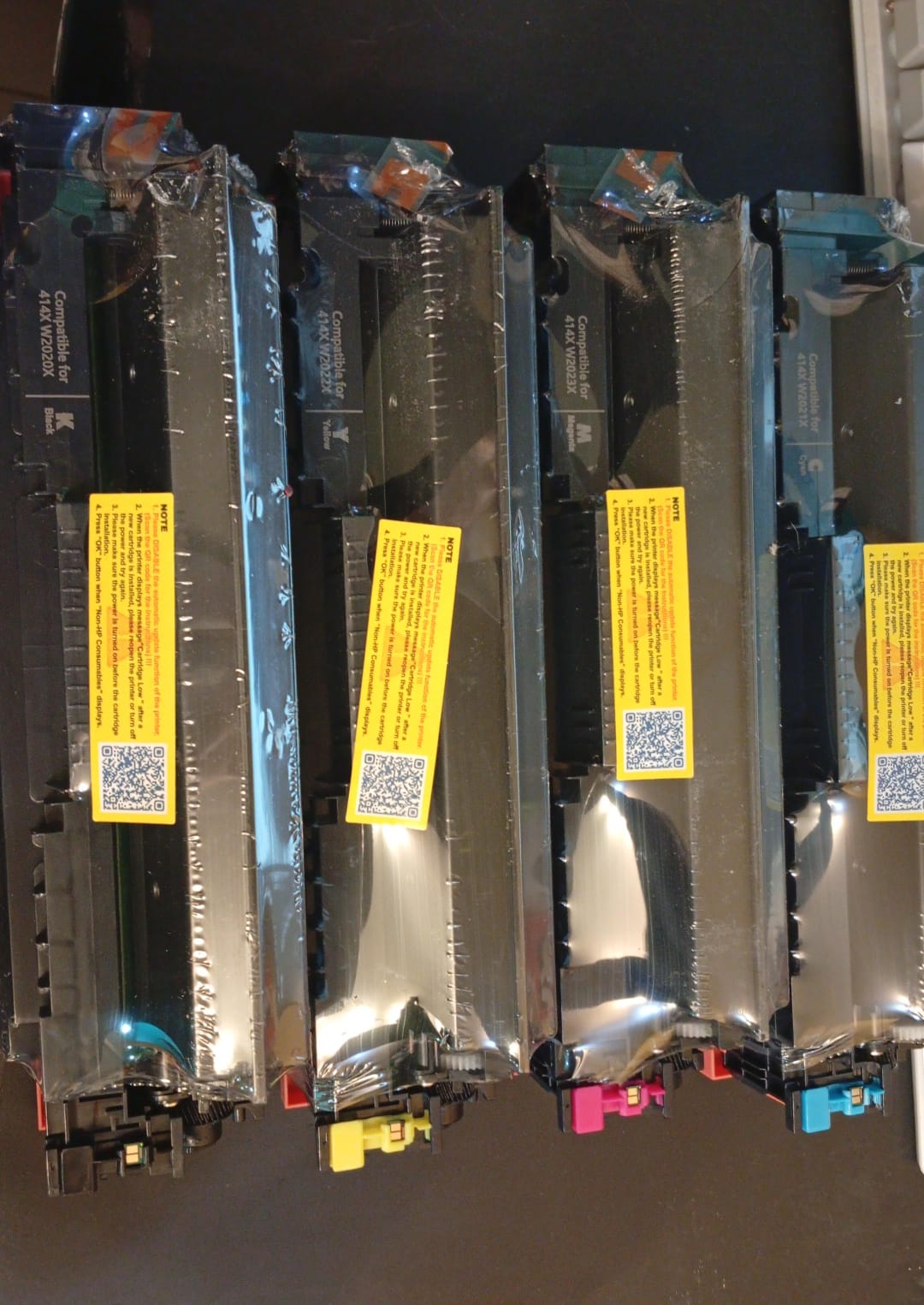 Cartucho de tóner 414X (con chip), repuesto HP 414X, 4 pack