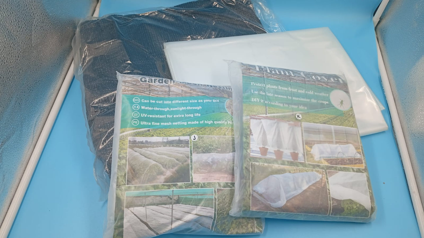 Cama elevada galvanizada de 4 x 2 x 1, para invernadero.