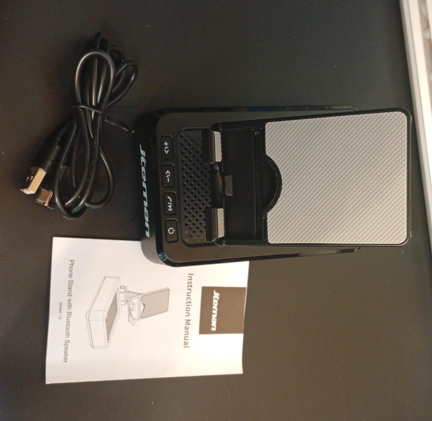 Soporte para teléfono celular con altavoz, Bluetooth, inalámbrico.