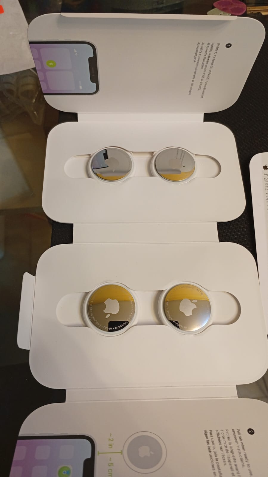 Apple AirTag (Paquete de 4), resistente al agua y polvo, IP67.