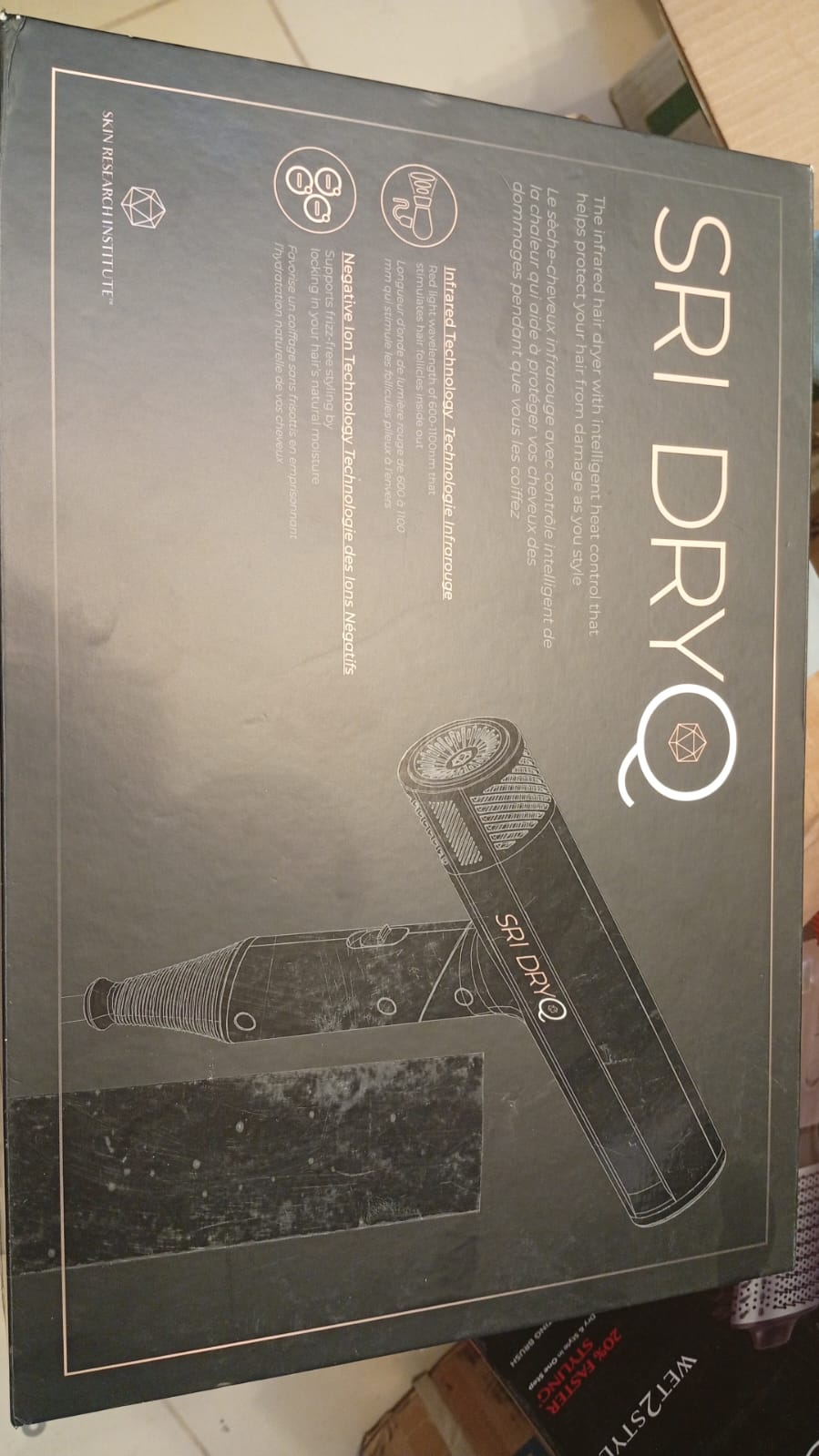 SRI DryQ, Secador de pelo para peluquería, ligero.