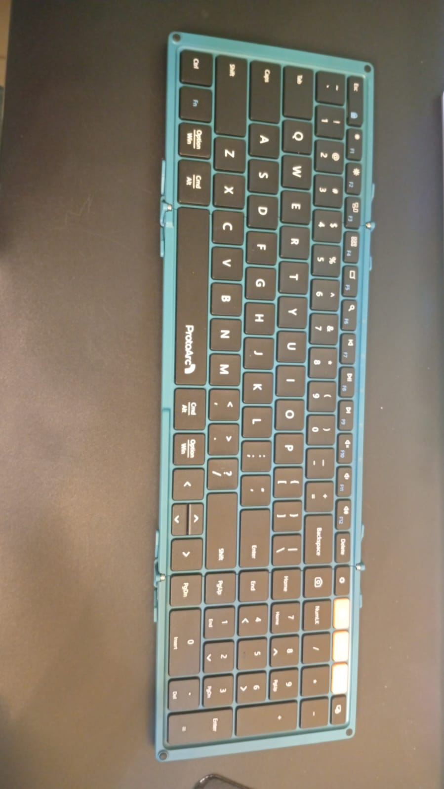 Combo de mouse inalámbrico y teclado plegable Protoarc, AZUL.