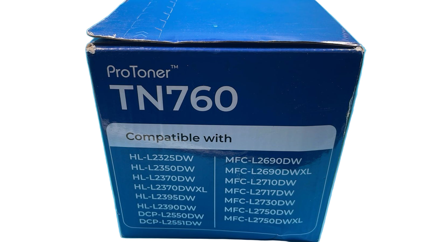 Paquete de 2 cartuchos de tóner ProToner TN760.