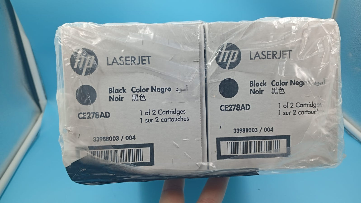 Pack de 2 cartuchos de tóner HP 78A Negro Laserjet Original CE278AD