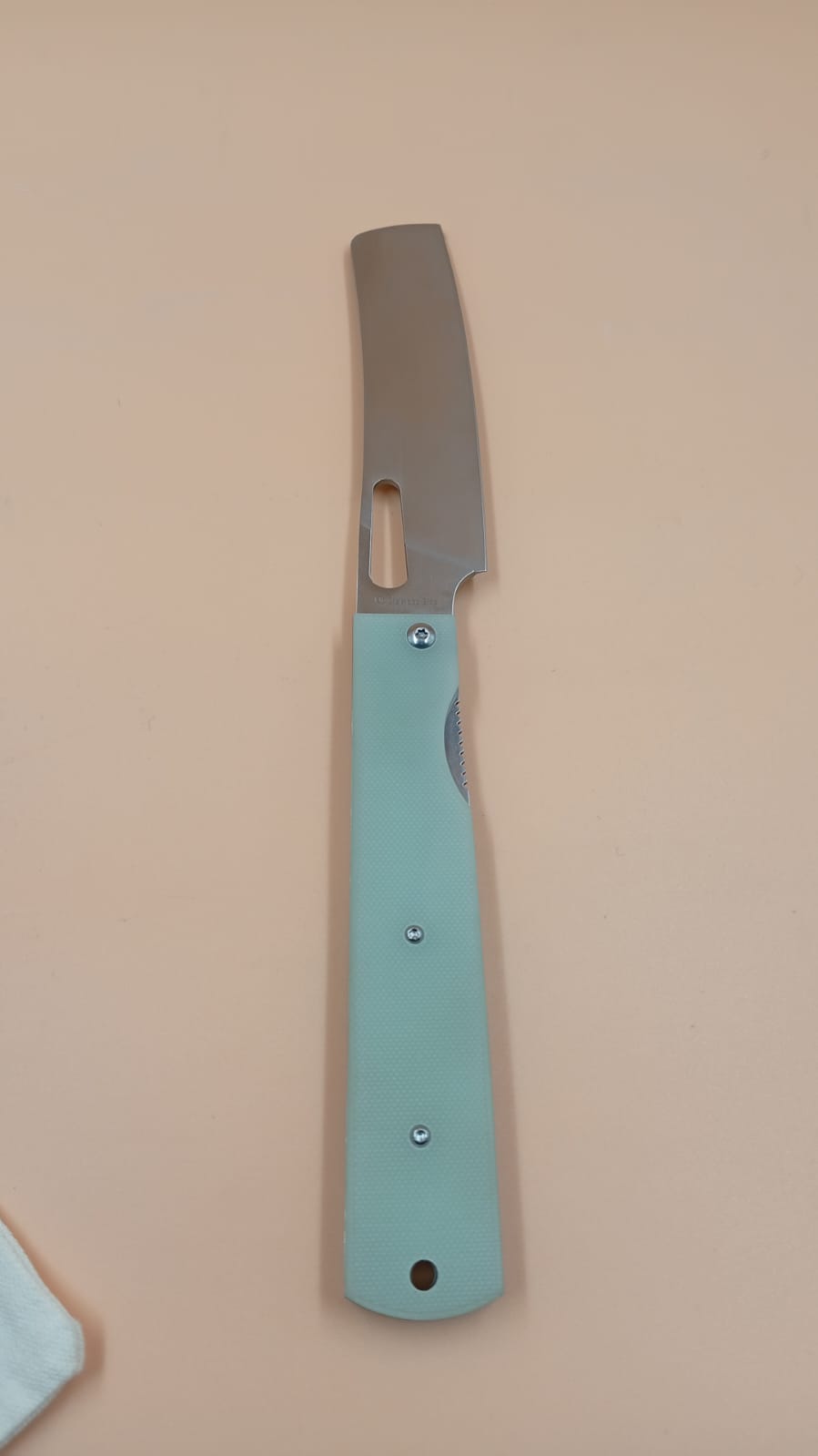 Miki Cuchillo de chef, plegable, ultra afilado, mango natural