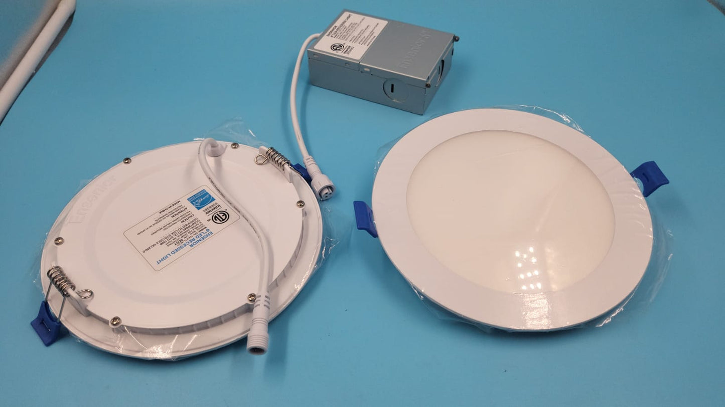 Luces LED empotrables de 6 ", regulable, 4000 K blanco frío. 12 PACK Ensenior