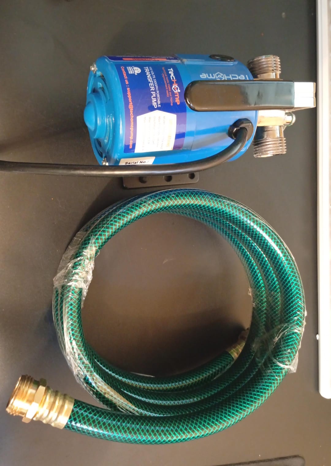 Bomba de drenaje de transferencia, con manguera, 115V 1/10HP.