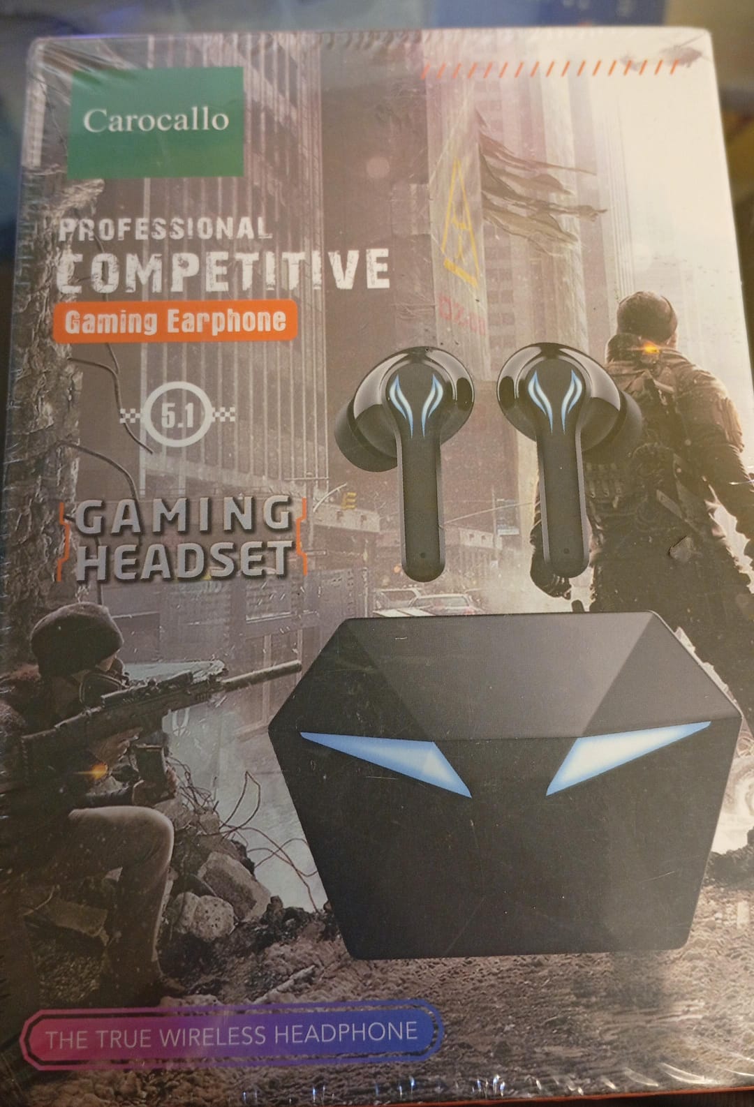 Auriculares inalámbricos Bluetooth 5.1, para juegos, control táctil.