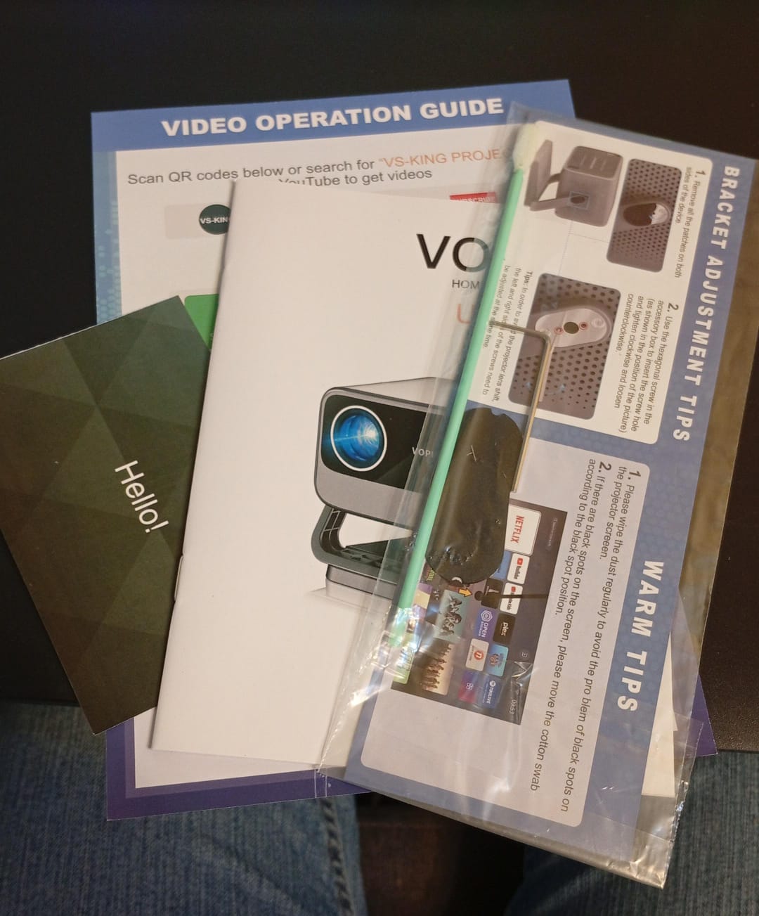 Proyector 4K, VOPLLS Smart Beamer, Bluetooth, Full HD, 1080P.