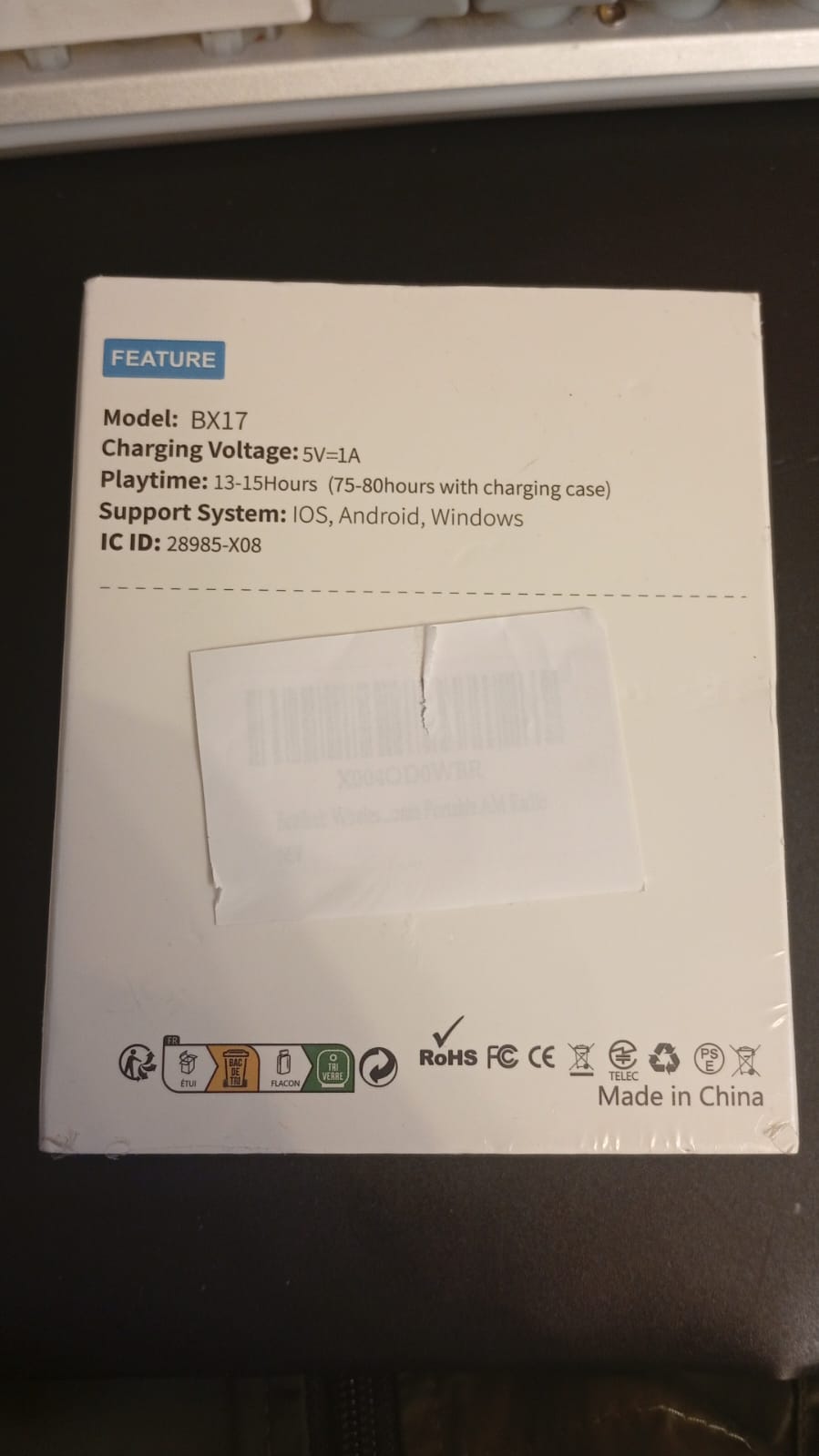 Auriculares inalámbricos Bcaikair BX17, Sports Bluetooth.(NEGRO)