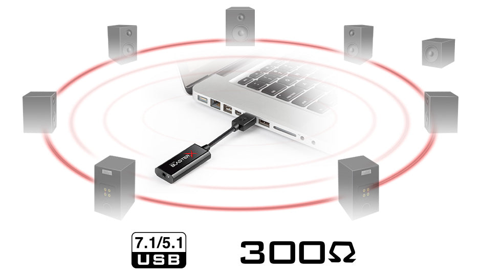 Tarjeta de sonido, Creative Sound BlasterX G1 7.1, Gaming USB.