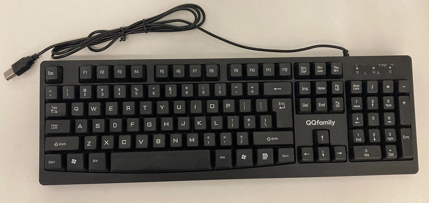 Teclado con cable USB QQfamily QT500- WIRED KEYBOARD.
