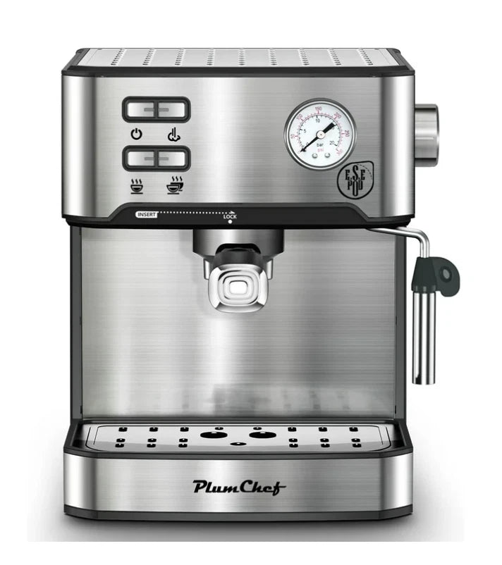 Cafetera de expresso, 20 bars, espumador de leche, Plum Chef.