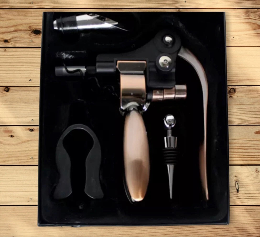 Kit de abridor de botellas de vino con cortador de aluminio, y acc.