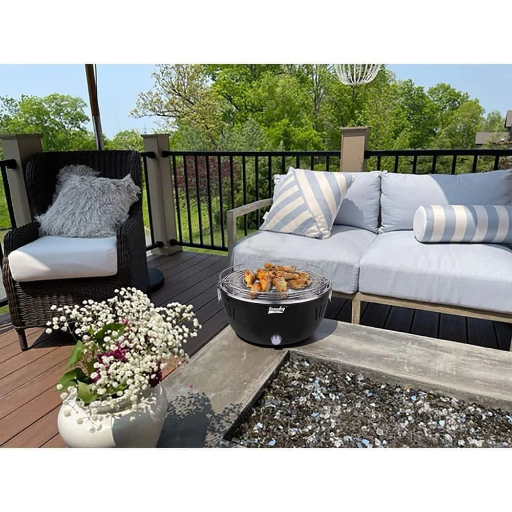 Parrilla de carbón portátil, Tailgater, Game Day con maletin.